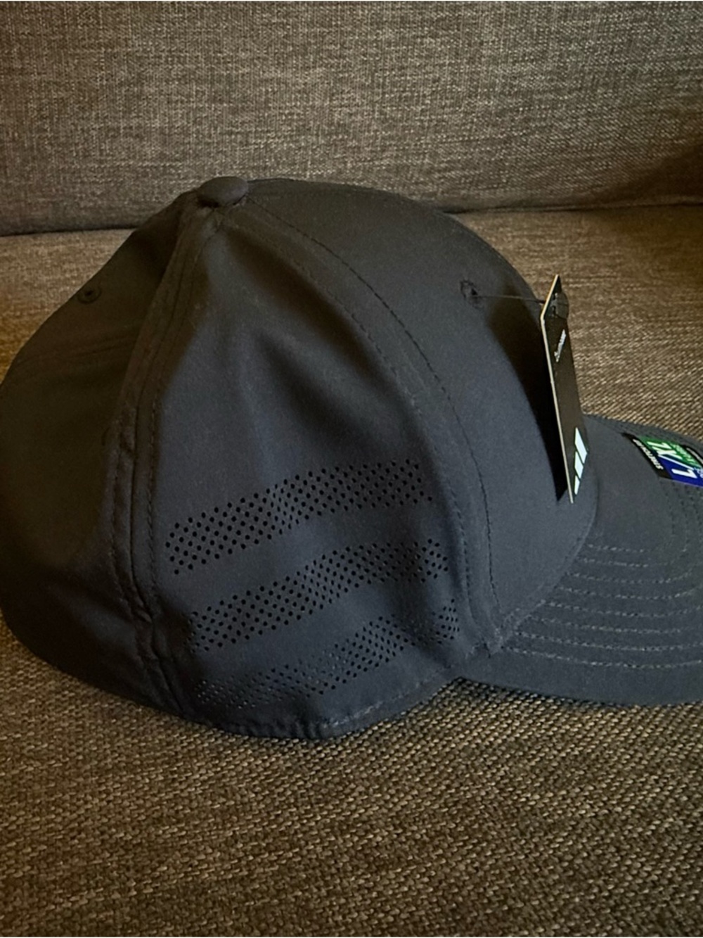 NWT adidas Men's Gameday 5 Stretch Fit Hat Climacool - Black/Black L/XL - NWT - Picture 9 of 10